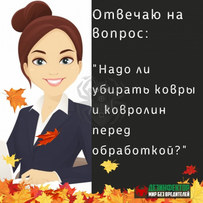 ВОПРОС. В квартире везде на полу ковролин и ковры на стенах. Надо ли их убирать перед обработкой от 