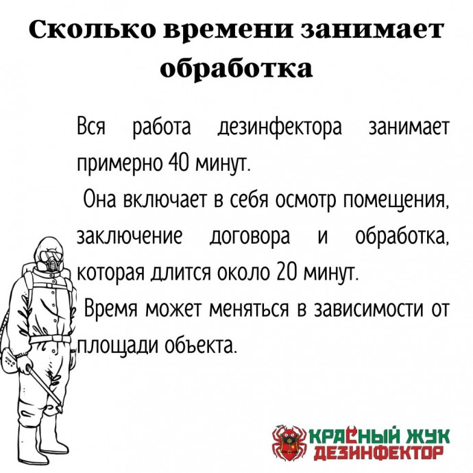 Сколько времени занимает обработка холодным туманом